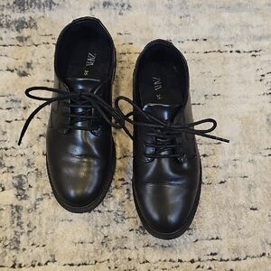 Zara Kids Classic Black Dress Shoes